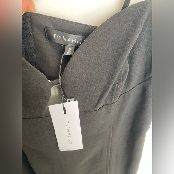 NWT Dynamite Sweetheart Cut Out Midi Dress Black Med - Picture 9 of 12